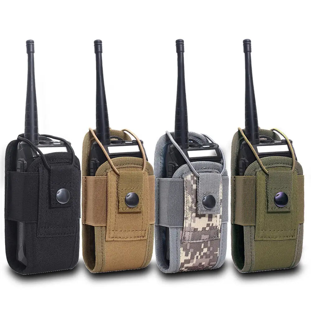 Molle Radio Pouch EDC Outdoor Camping Hiking Hunting Magazine Pouch Walkie Talkie Case Holder Waist Bags Interphone Storage Bag