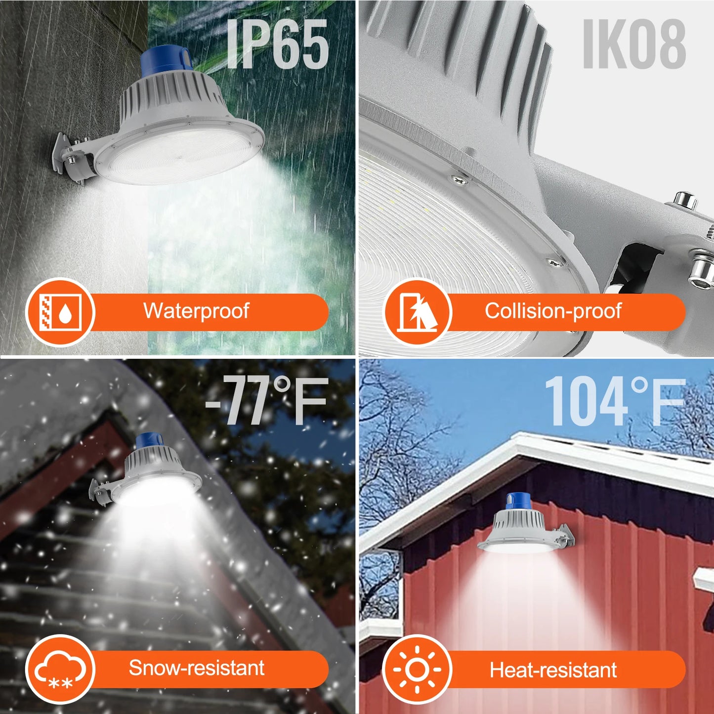 VEVOR LED Barn Light 50W 5500LM 6000K Daylight Flood Light