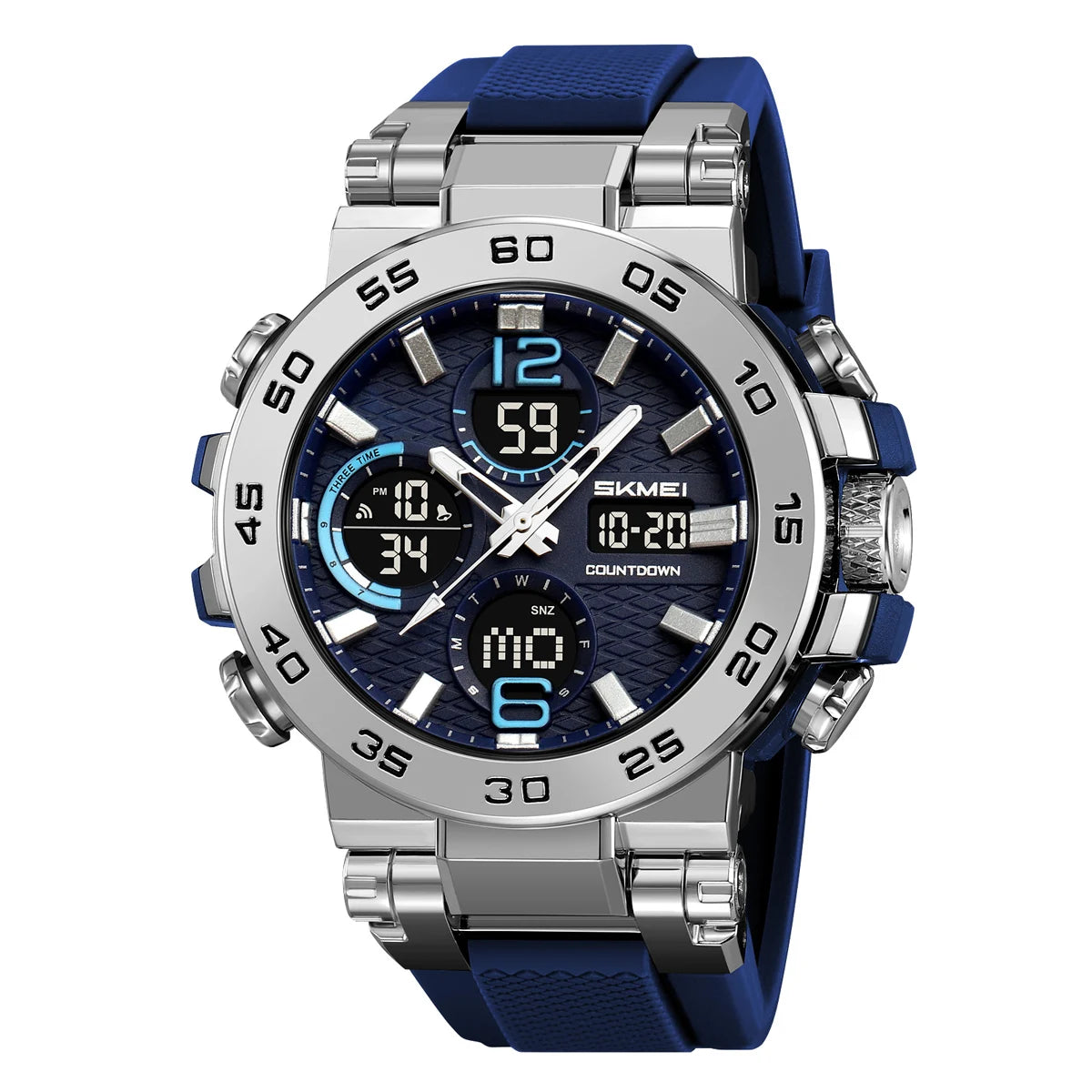 Skmei Waterproof Alarm Clock Wristwatch Dual Display For Men