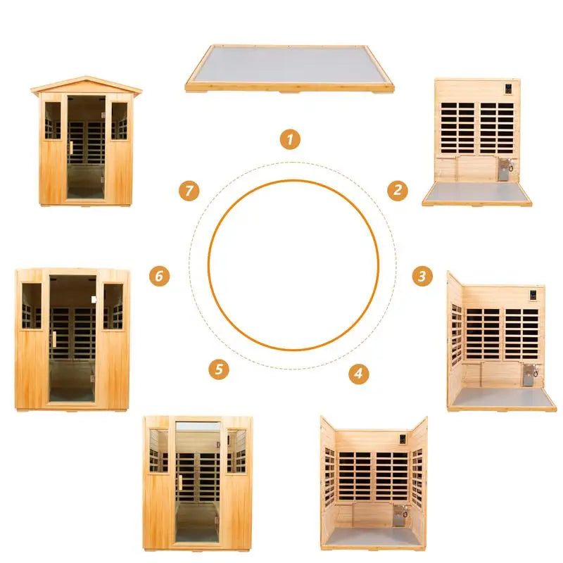 4 Person Far Infrared Outdoor Sauna Room With Easy Assembly