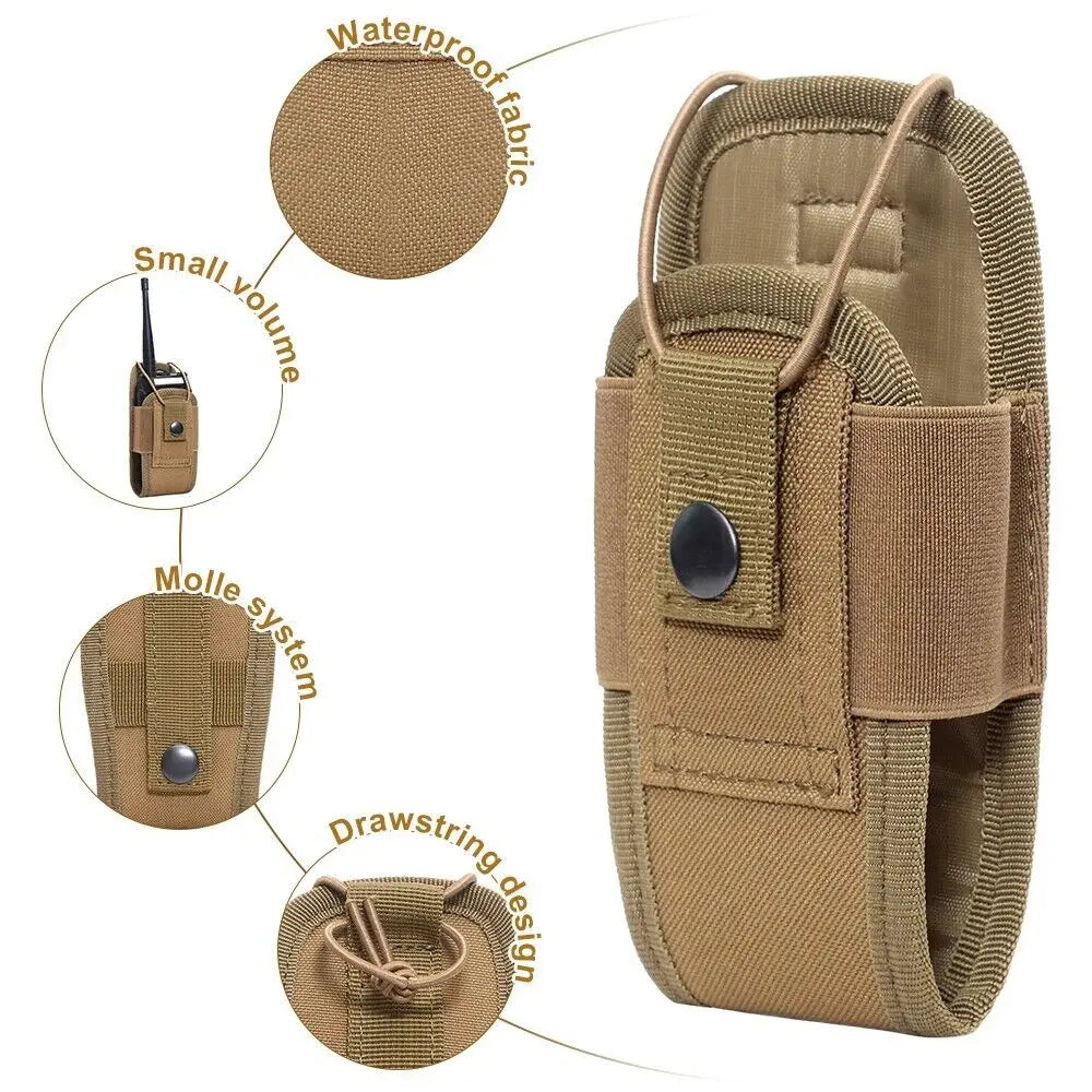 Molle Radio Pouch EDC Outdoor Camping Hiking Hunting Magazine Pouch Walkie Talkie Case Holder Waist Bags Interphone Storage Bag