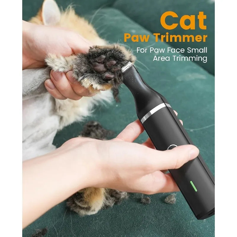 Cat Clippers and Paw Trimmer 3 in 1,Cat Grooming Kit,Cat Clippers for Matted Hair,Cordless Cat Shaver for Matted Long H
