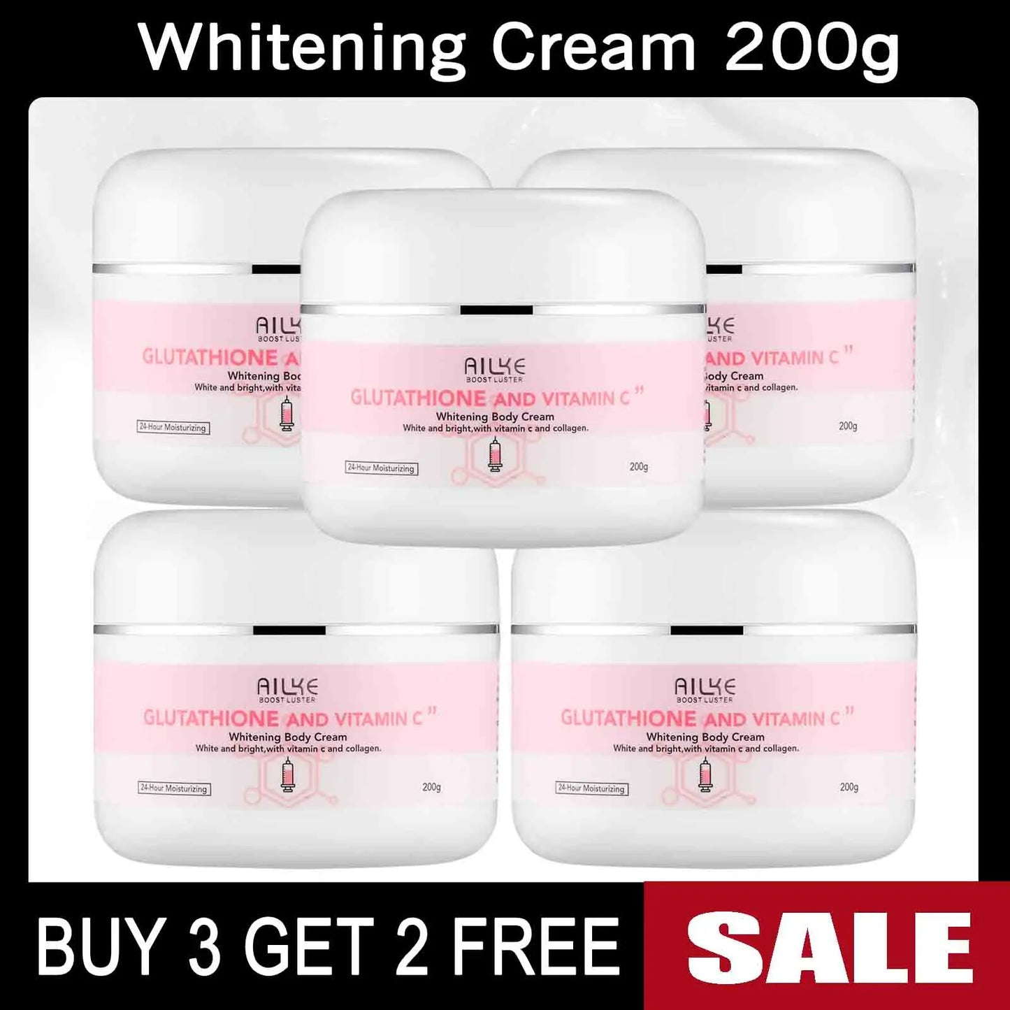 Ailke Whitening Lotion Glutathione Vitamin C Facial Set