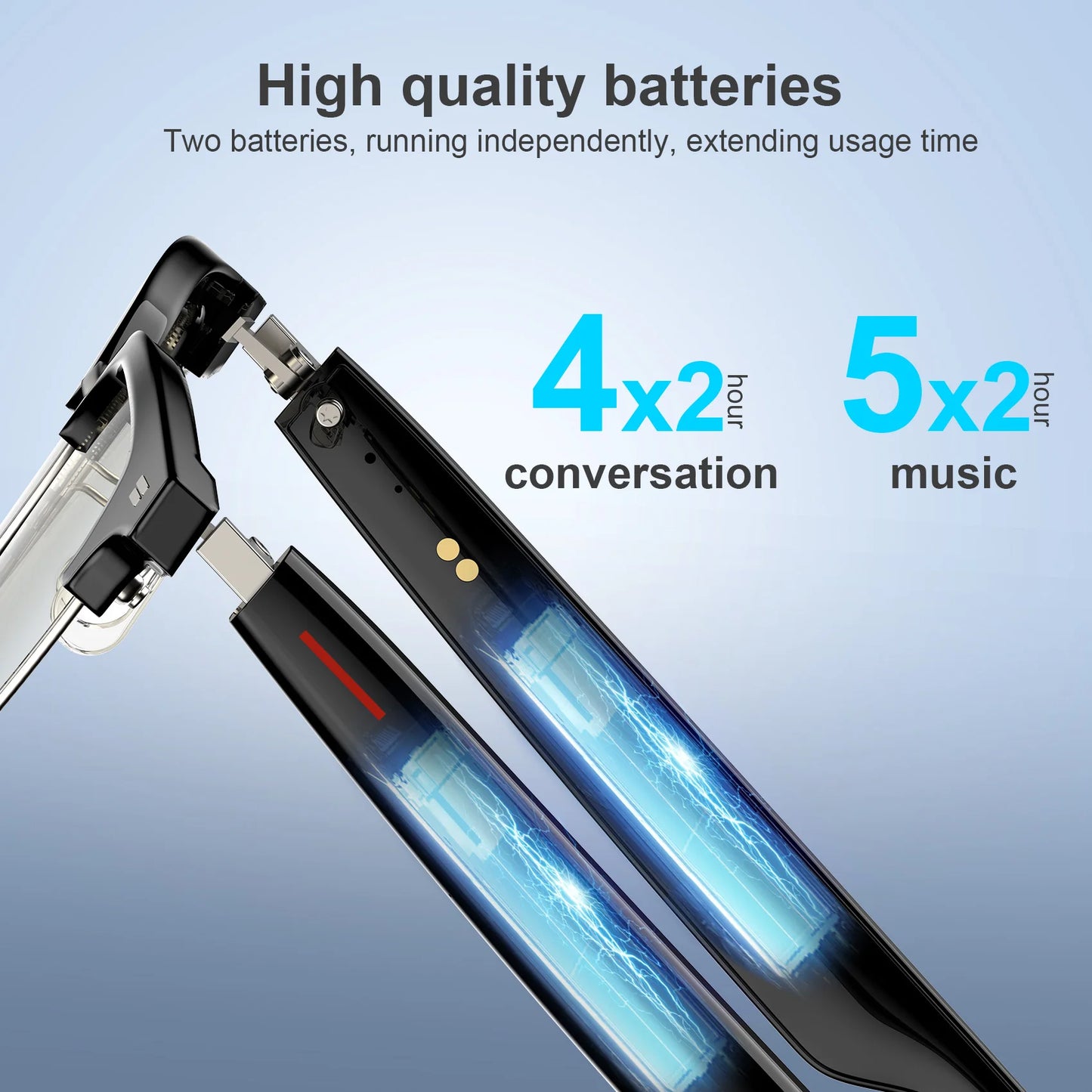 Blackview E1306 Glasses Anti Blue Light Bluetooth Calls AI