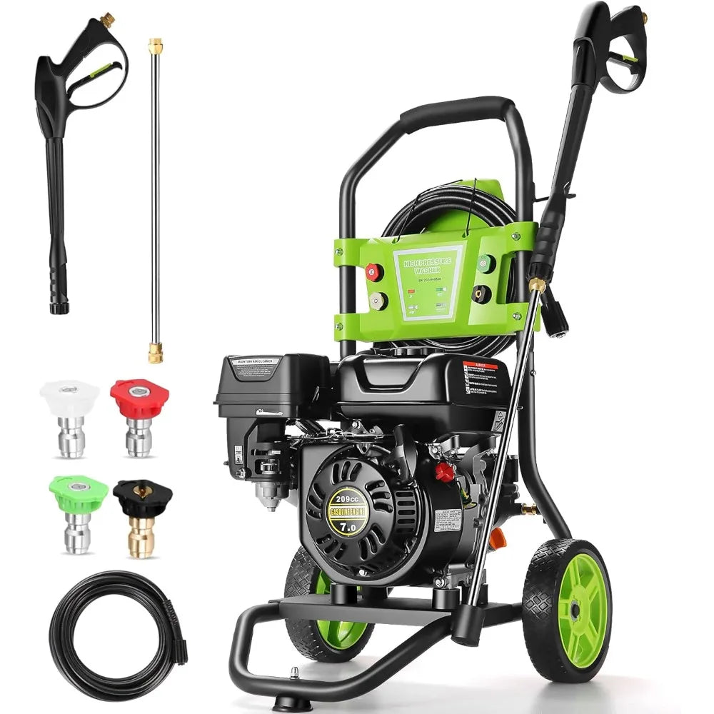 4200PSI Pressure Washer 4.0GPM and 209CC Gas Powered Washing Machine Commercial High Pressure Washer with 25ft Hose&4 Nozzles