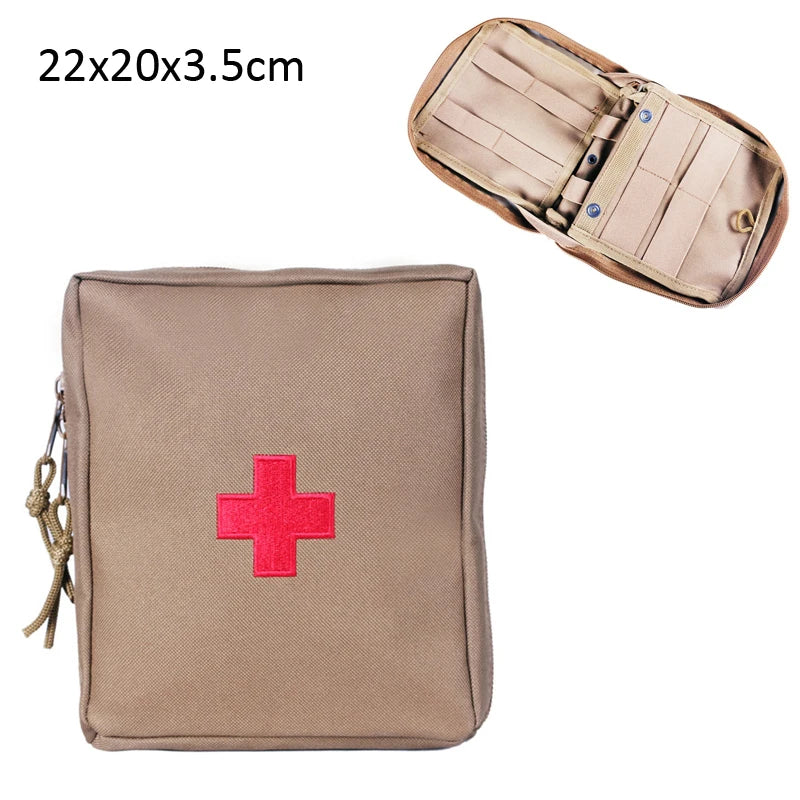 Utility 22CM Large Size Tactical Waist Bag Molle First Aid Bag Belt EDC Medical Pouch Emergency Training Bag Hunting Accessories