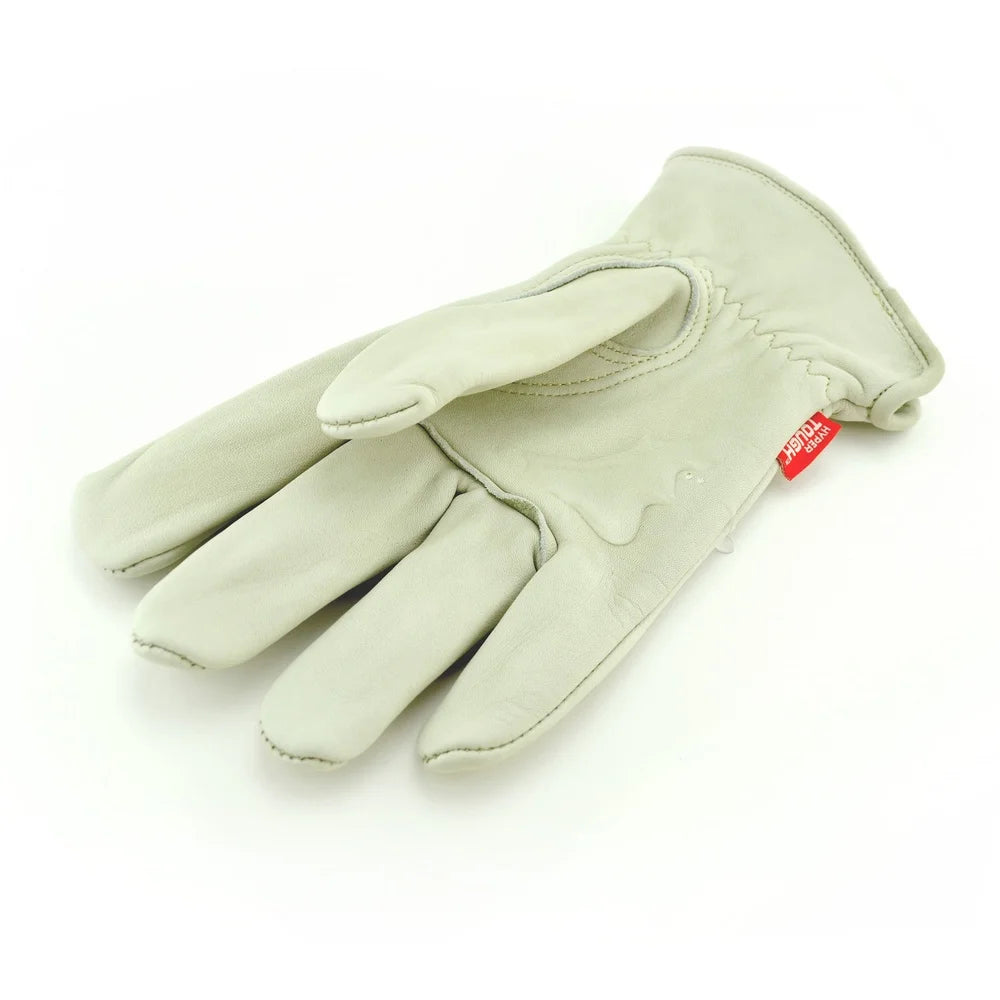 Premium Cowhide Leather Work Gloves Water Resistant Durable
