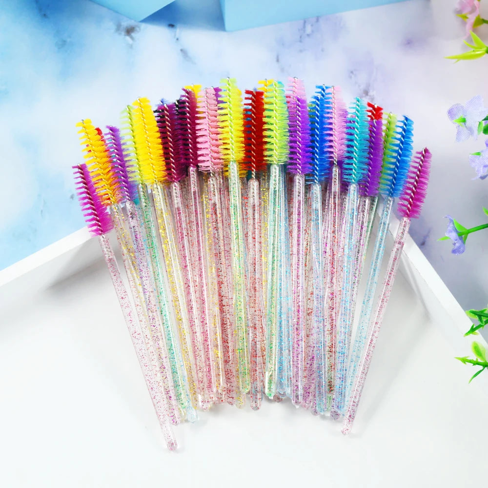 Brushes Eyelashes ExtensionsSupplies Makeup Brush Disposable Mascara Wands Applicator Lash Scrub