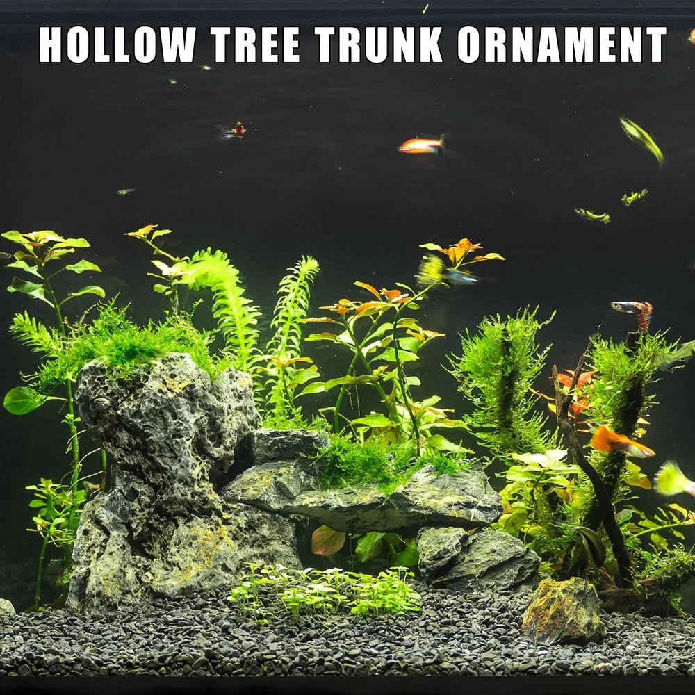 Aquarium Hollow Tree Trunk Ornament Resin Decoration