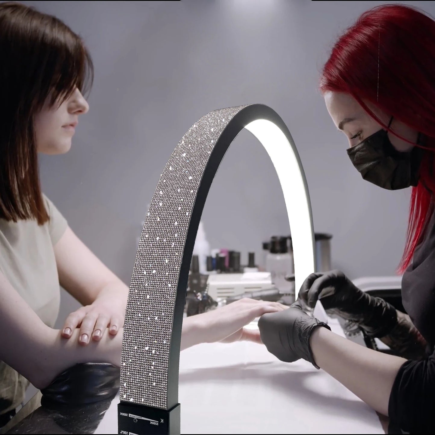 Fosoto Half Moon LED Video Light For Tattoo Eyelash Fill