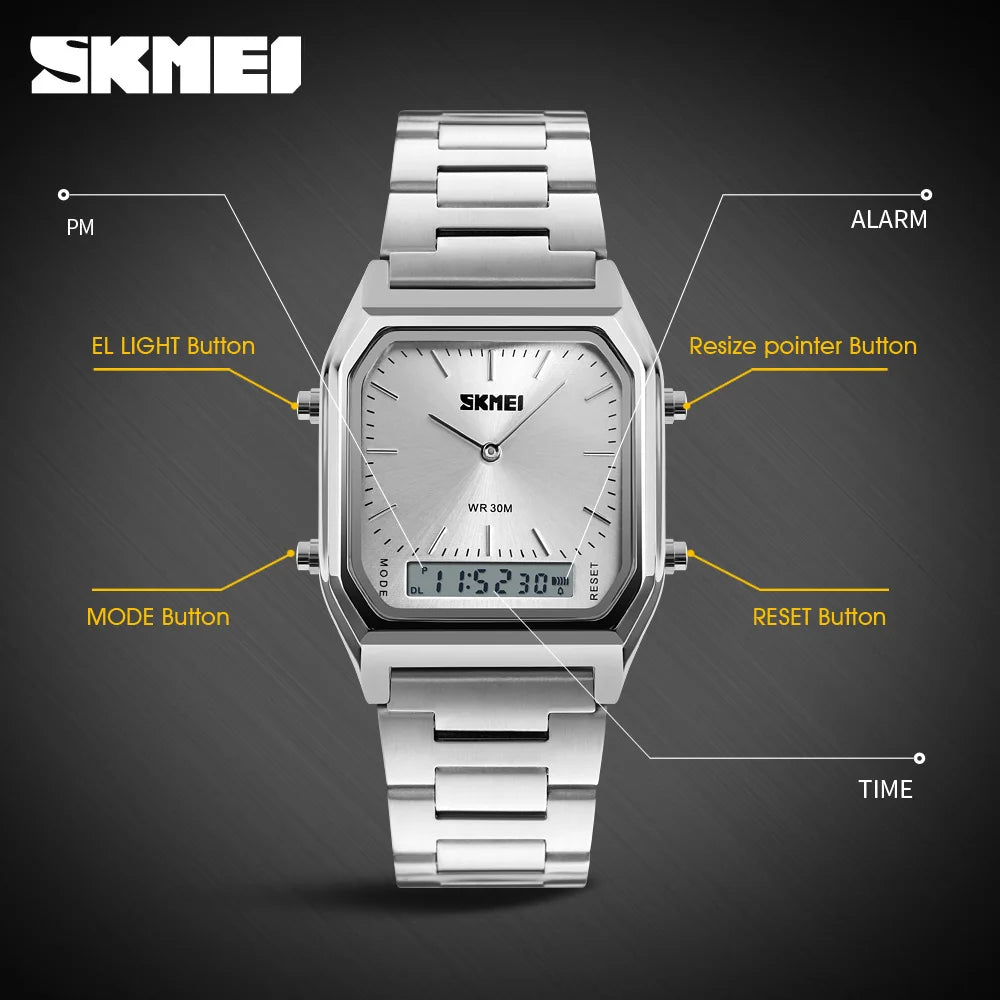 Skmei Digital Watch Dual Time Waterproof Chronograph Unisex