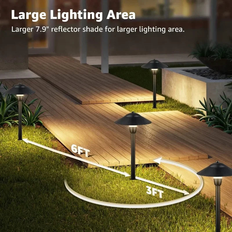 Tool LED Low Voltage Landscape Lights 3W Cast-Aluminum Pathway 12-24V Waterproof Landscape Path Lights 3000K