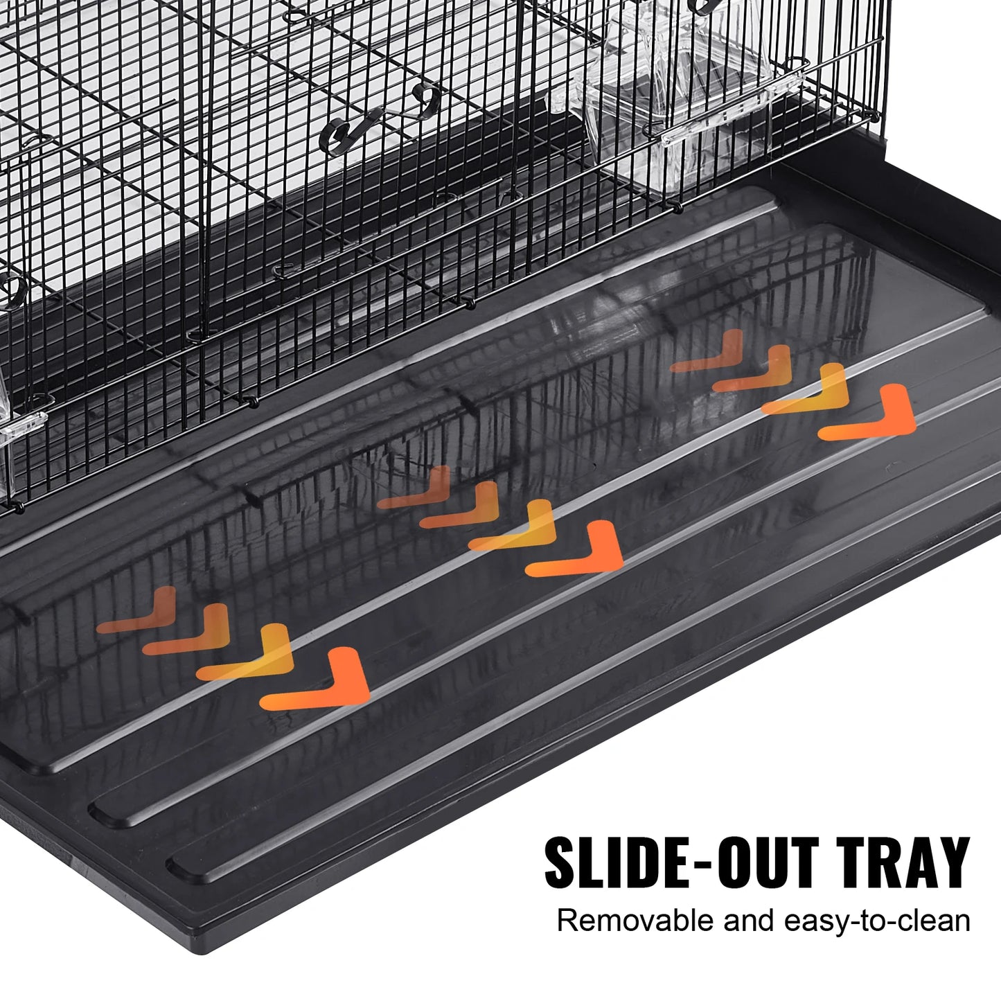VEVOR 30inch Pet Bird Cage Metal Large Parakeet Cages with Rolling Stand Tray for Cockatiels Parrot Budgies Lovebirds Canaries