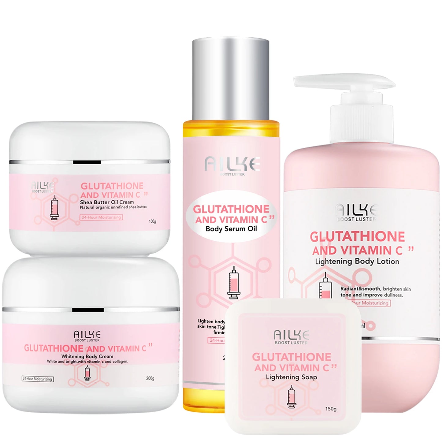 Ailke Whitening Lotion Glutathione Vitamin C Facial Set