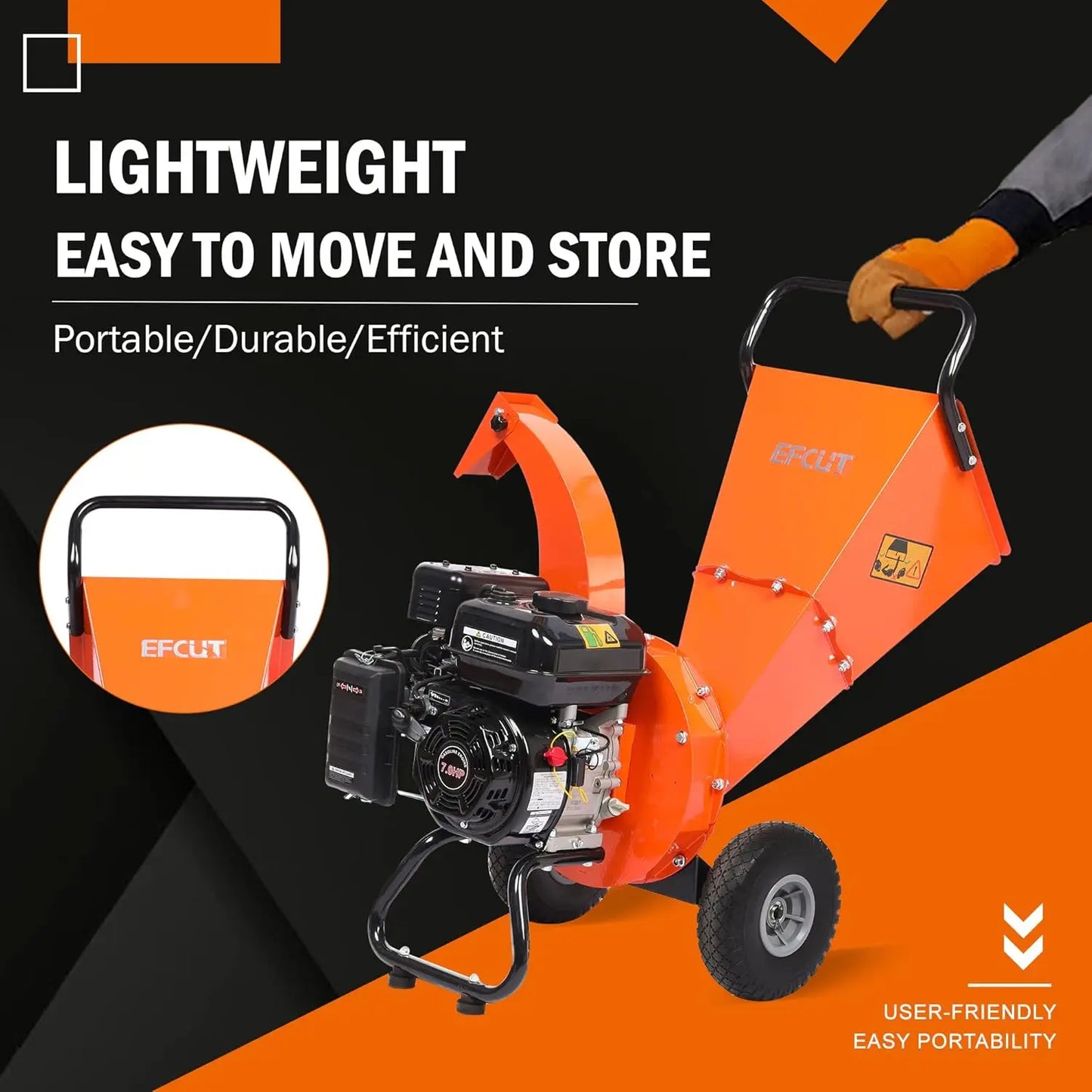 C30 Lite Wood Chipper Mulcher 7 HP 212cc 3 Inch Max