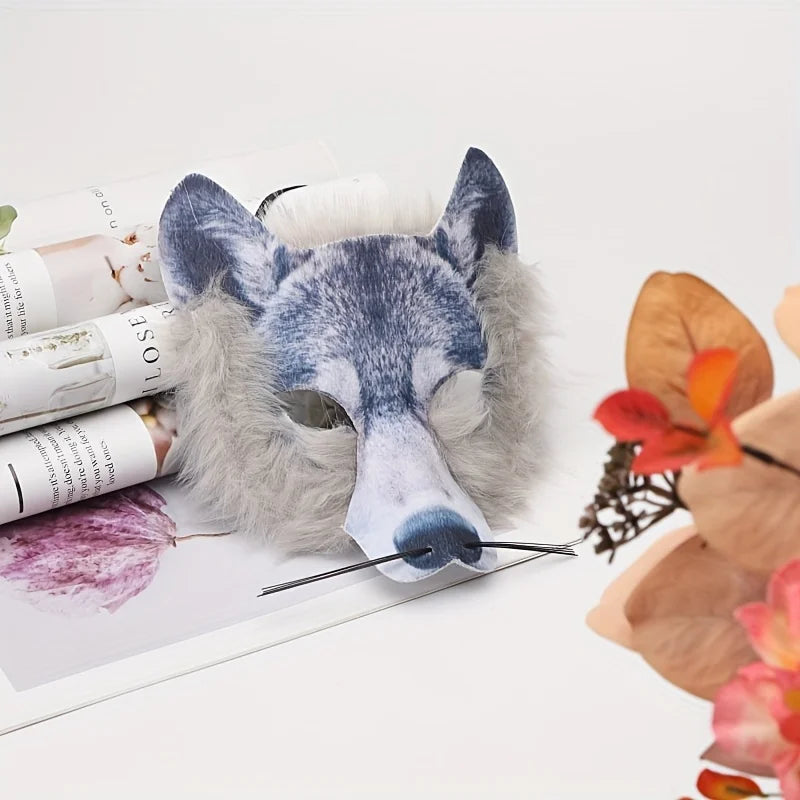 Wolf Mask for Halloween Party Universal One Size PVC