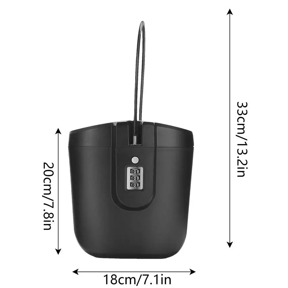 Outdoor Portable Safe Box Beach Bucket With Steel Wire Safes 3-Digit Password Lock Storage For Riding Sports Swimming