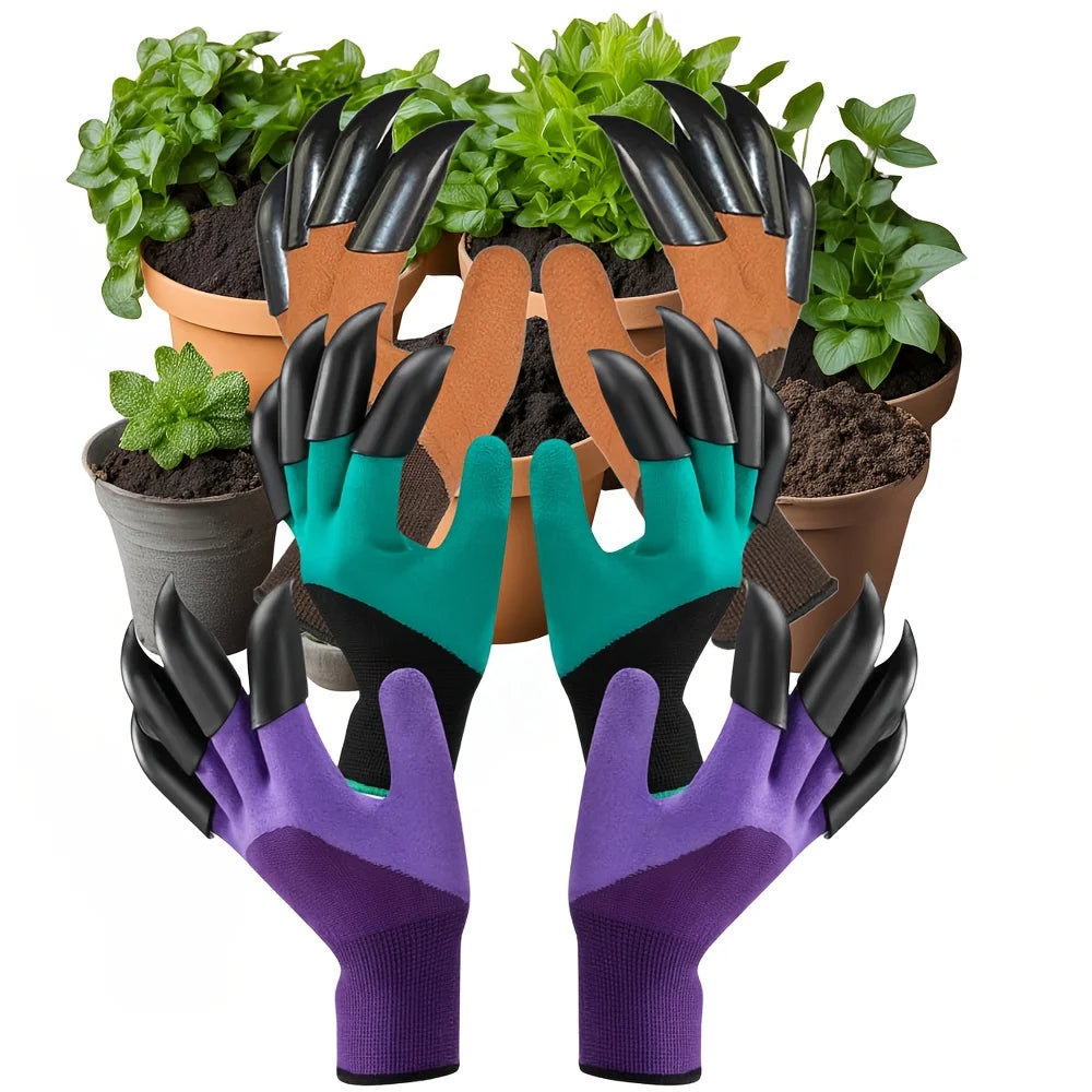 Gardening Work Gloves With Claws Unisex for Digging Planting