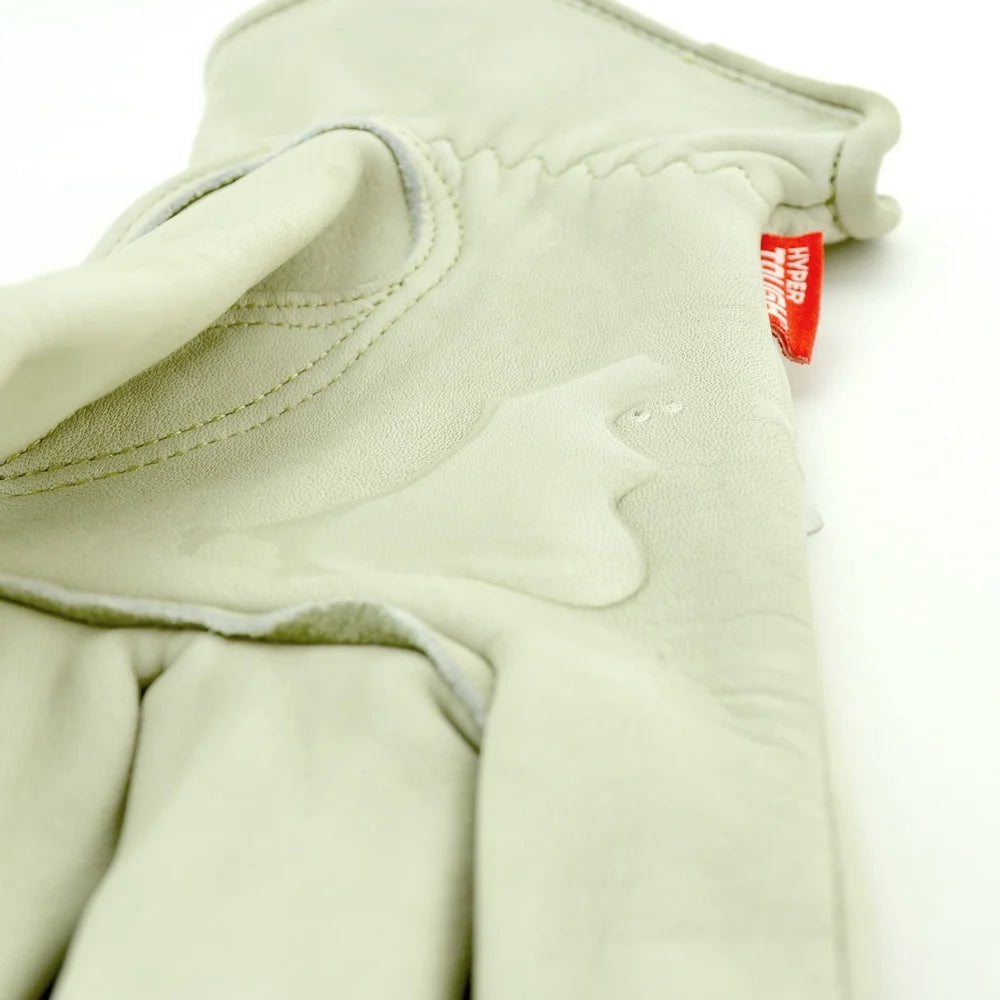 Premium Cowhide Leather Work Gloves Water Resistant Durable