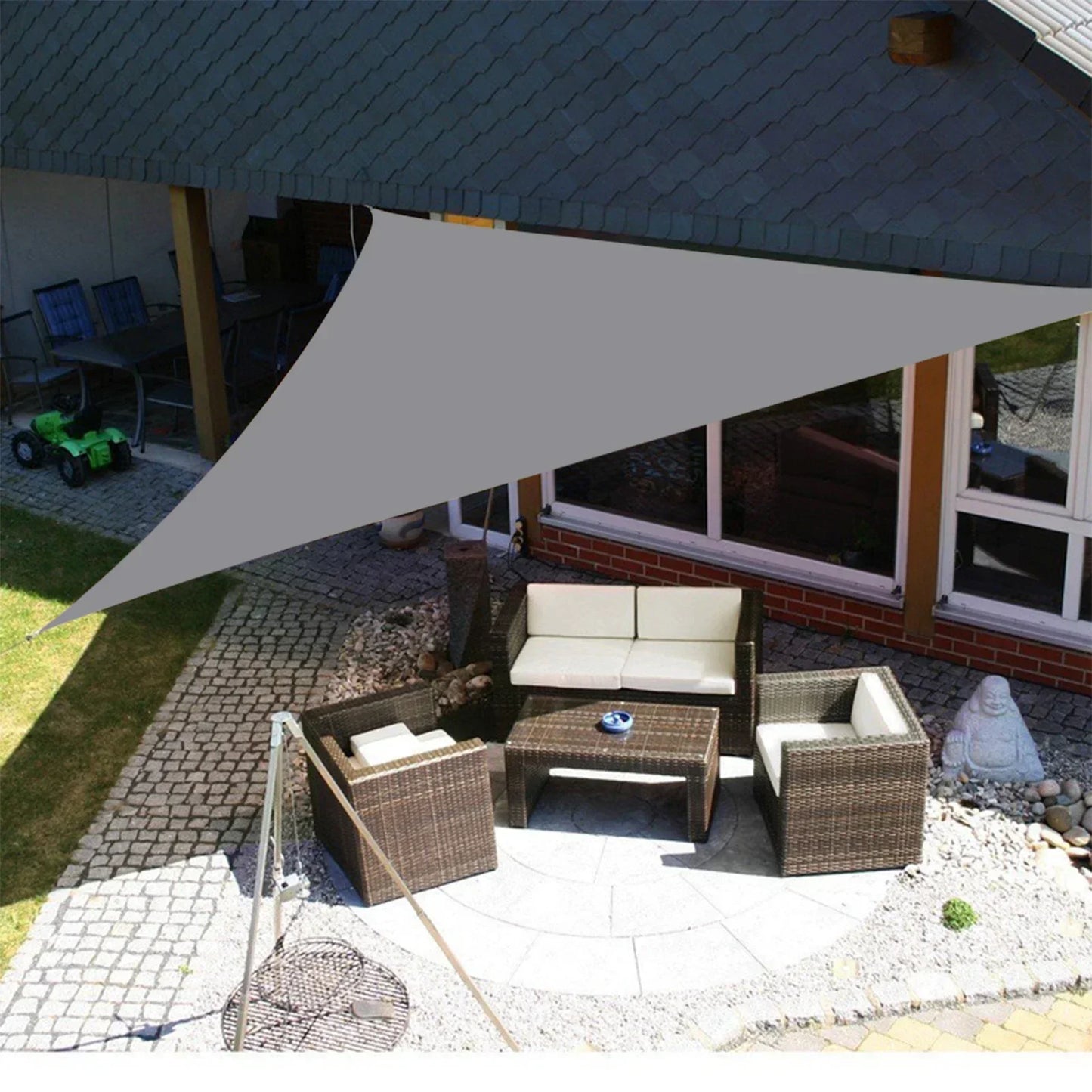 Triangle Sun Shade Sail Waterproof Outdoor Garden Patio Party Sunscreen Awing Sun Canopy For Beach Camping Tent Pool Protection
