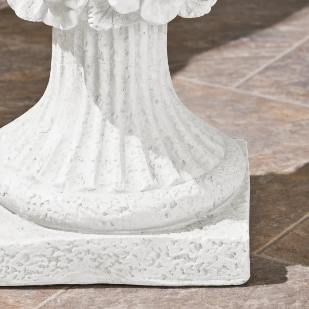 Antique White Garden Outdoor Urn Planter Magnesium Oxide