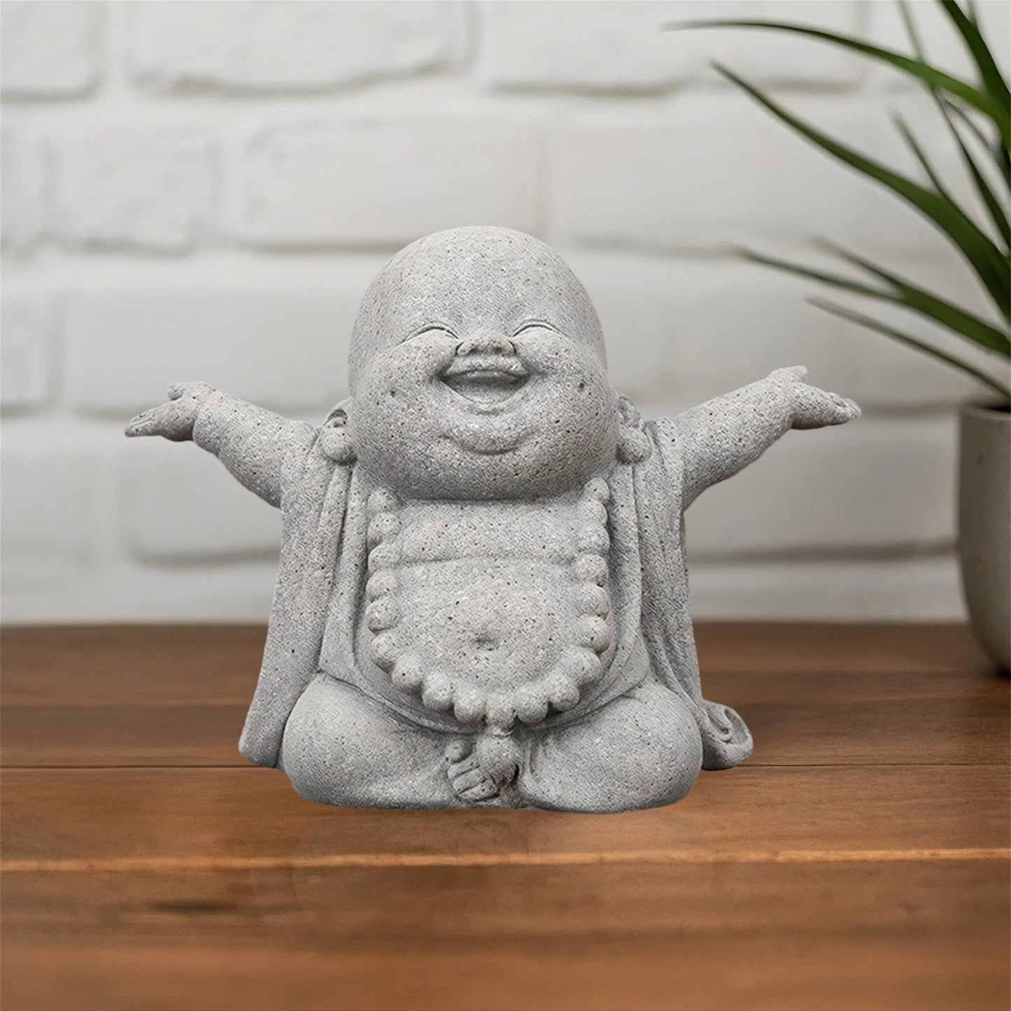 Mini Buddha Fish Tank Ornament Resin Sandstone Style Statue