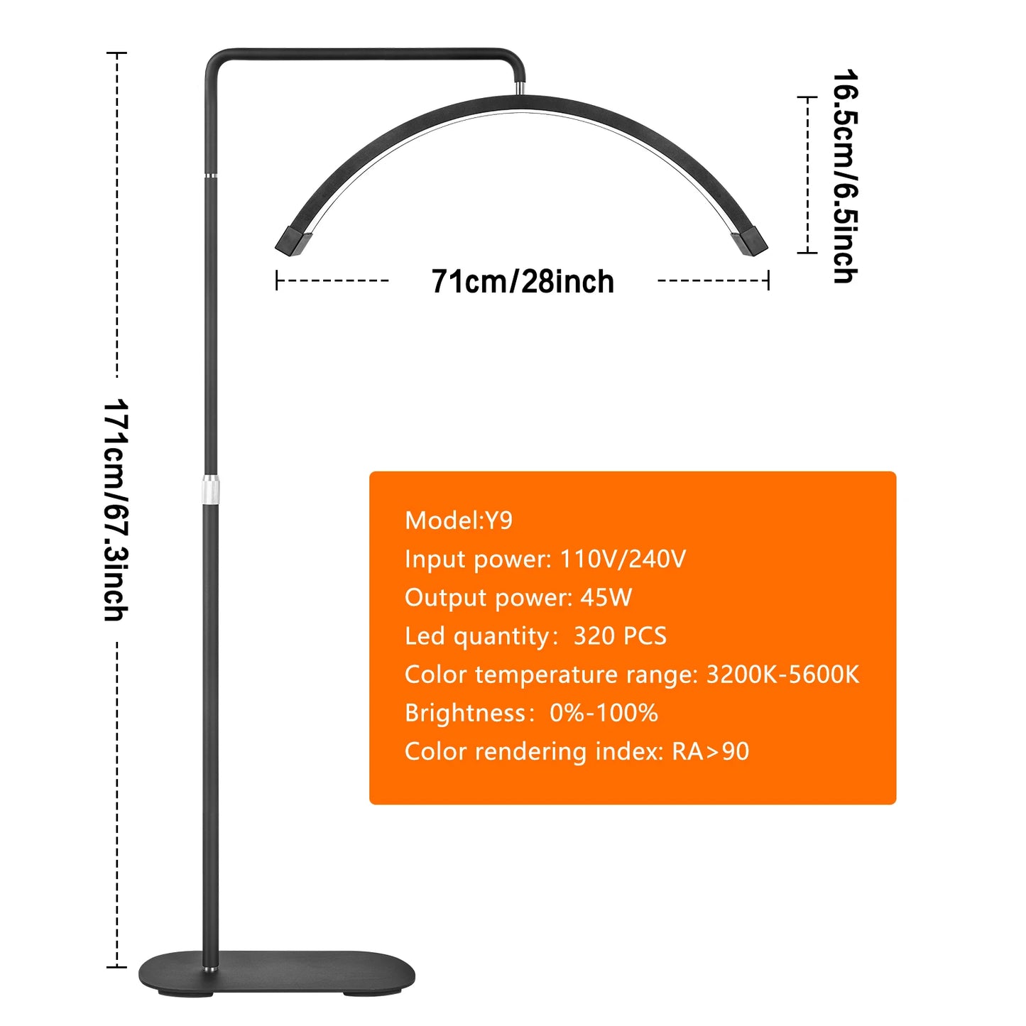 Fosoto Half Moon LED Video Light For Tattoo Eyelash Fill