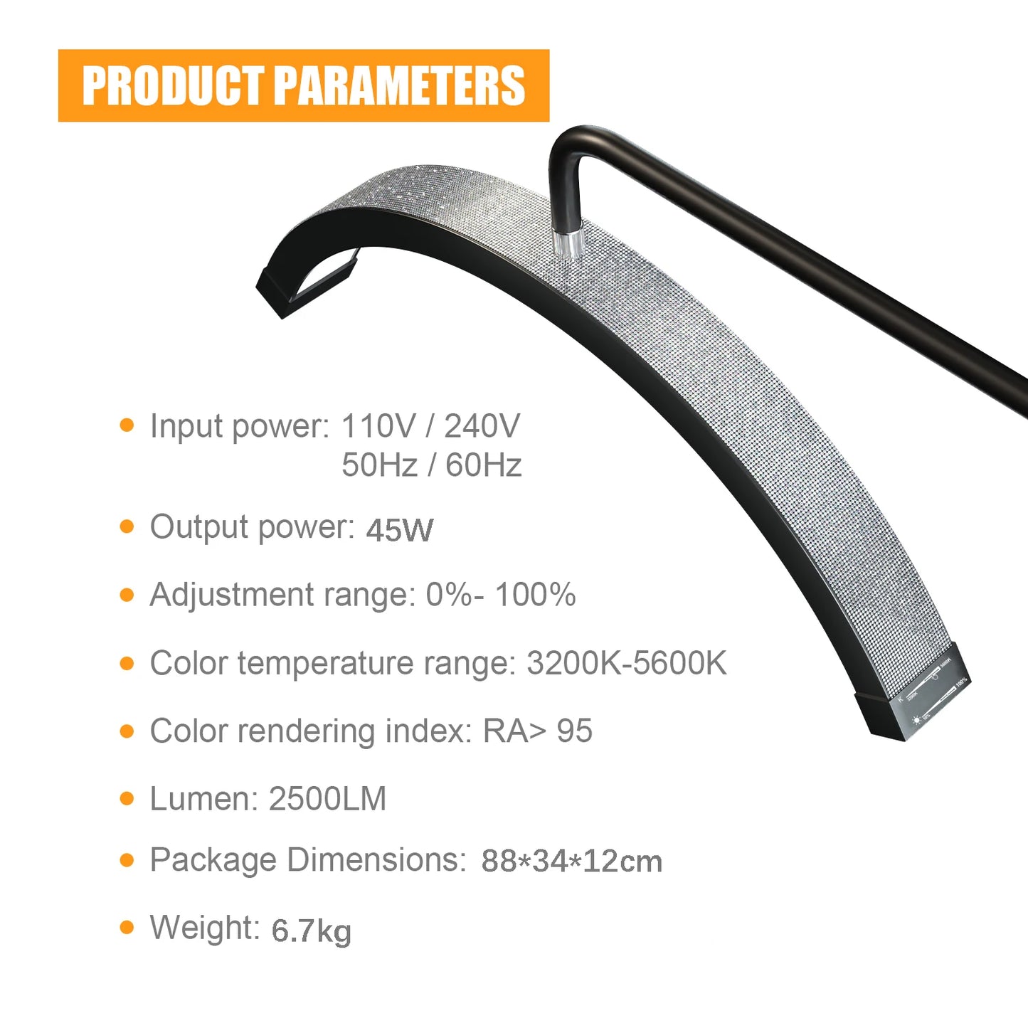 Fosoto Half Moon LED Video Light For Tattoo Eyelash Fill
