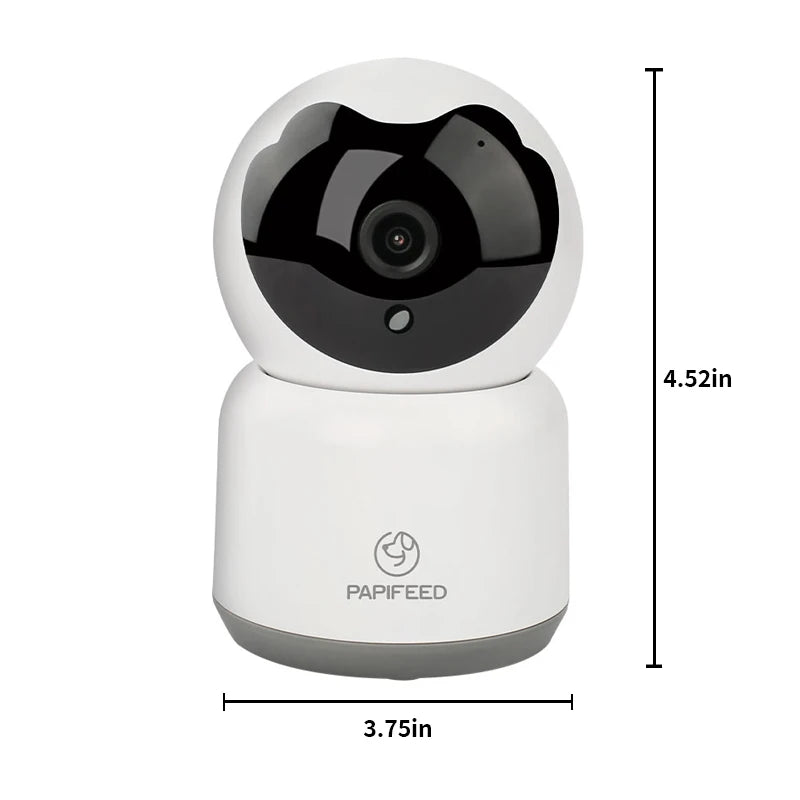 PAPIFEED Pet Feeding Monitor Wifi Remote Voice Interactive Cat Camera 360 Panoramic 1080P Pet Camera Indoor Security
