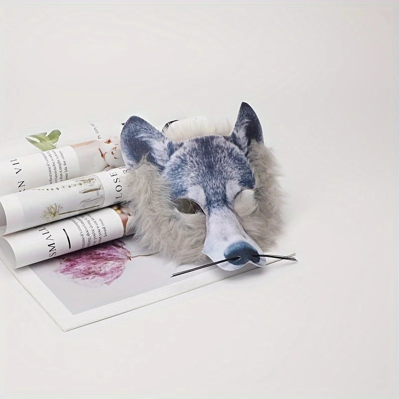 Wolf Mask for Halloween Party Universal One Size PVC