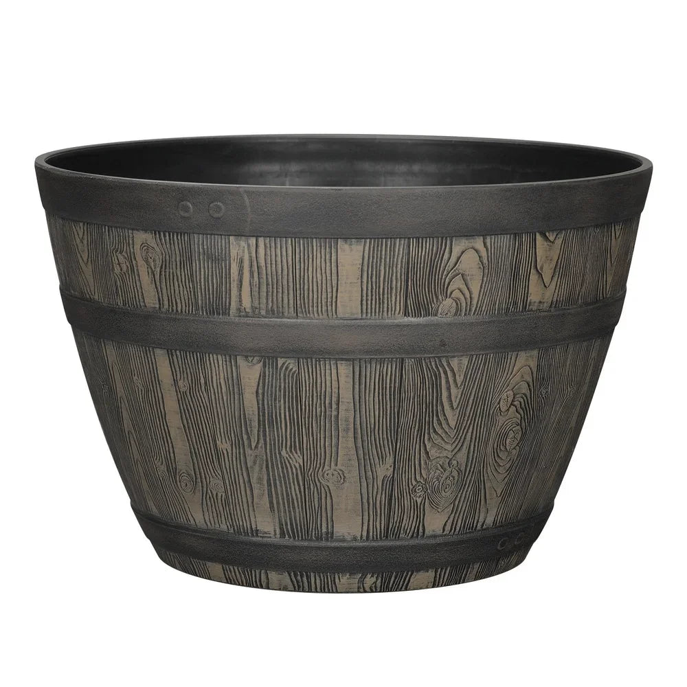 Rustic Whiskey Barrel Planter UV Resistant Indoor Outdoor
