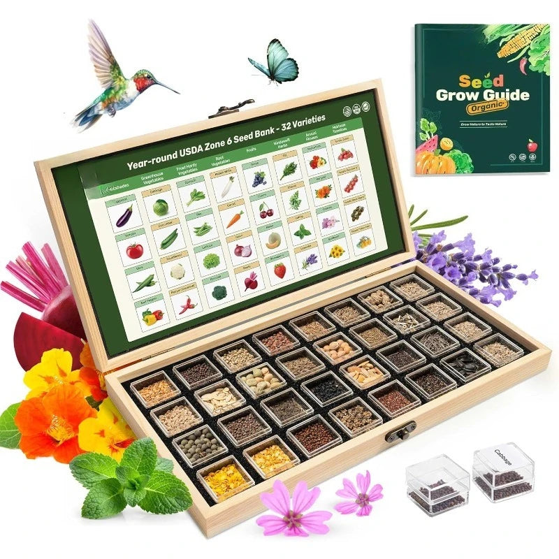Year Round Seed Bank Heirloom Seeds Non GMO 32 Varieties