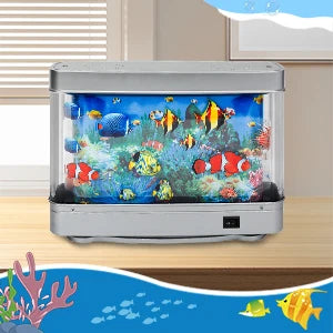Artificial Aquarium Moving Pictures Of Fish In Tank Lamp