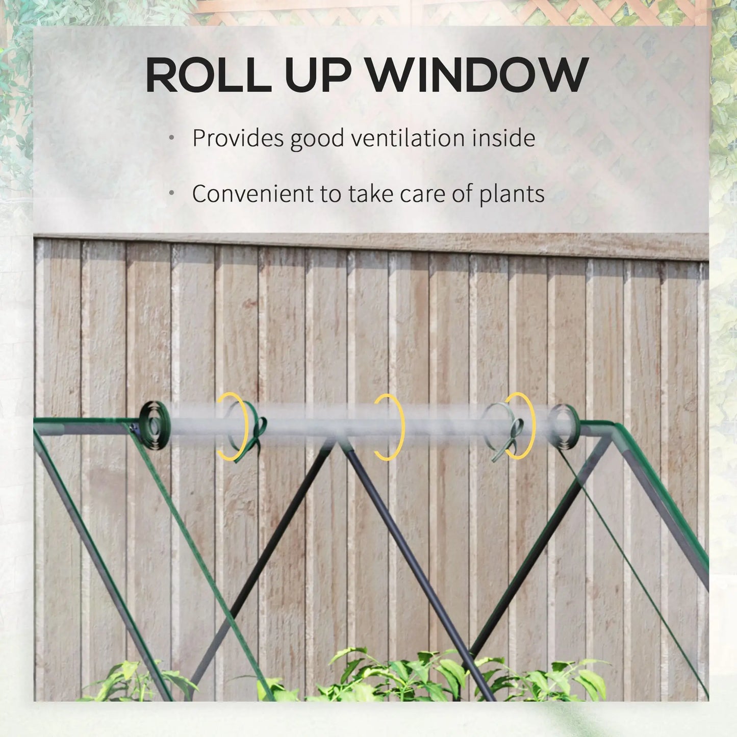 Steel Raised Garden Bed Planter Box Kit with Greenhouse, for Dual Use, Clear