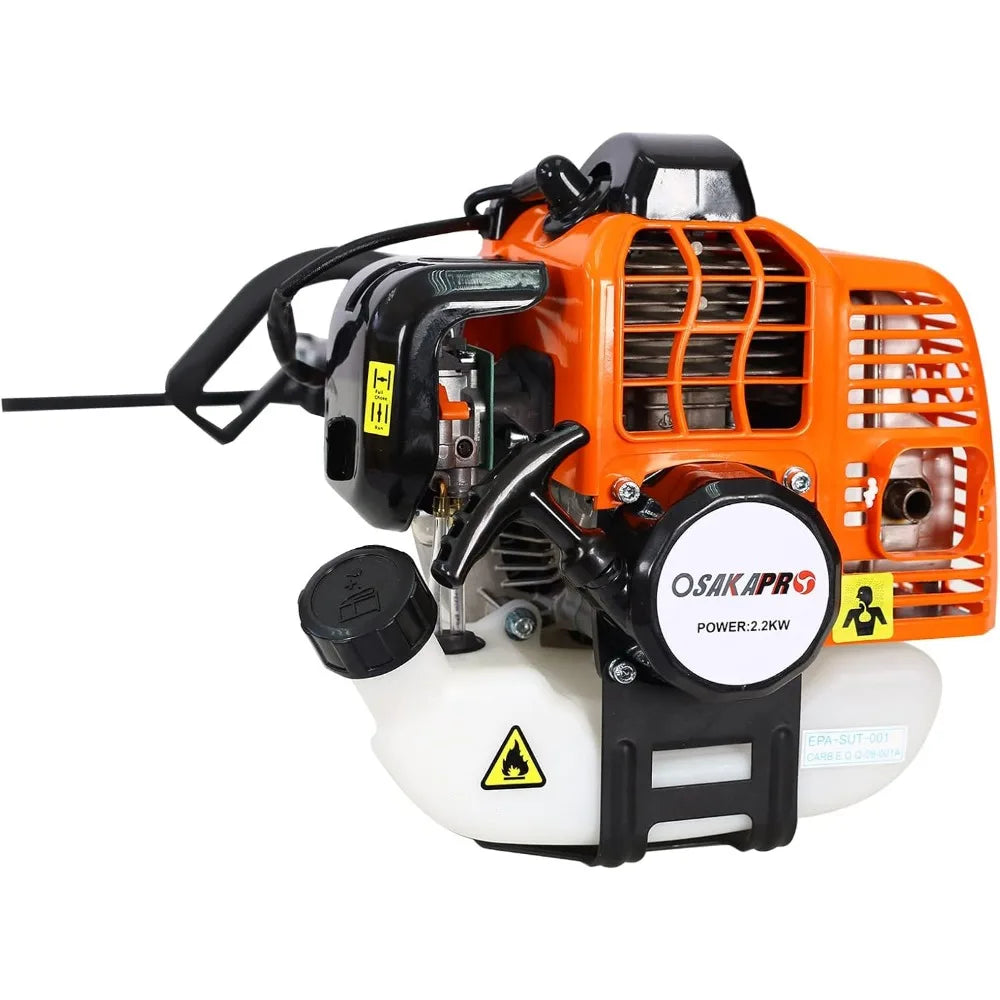 Hedge Trimmer, 4 in 1 Multi-Functional Trimming Tool, 52CC 2-Cycle Garden Tool System with Gas Pole Saw, Hedge Trimmer, Grass T
