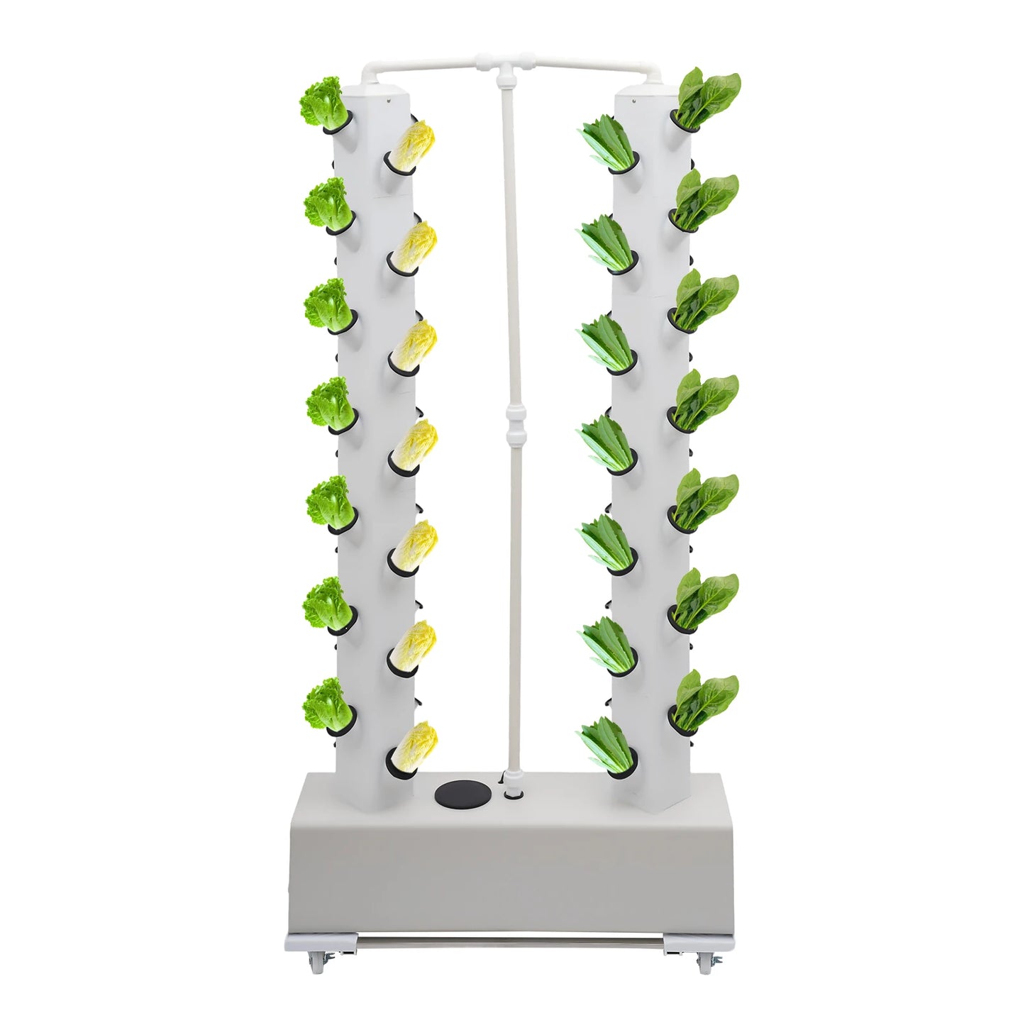56 Hole Hydroponics Growing Kit White Vertical Tower Pump