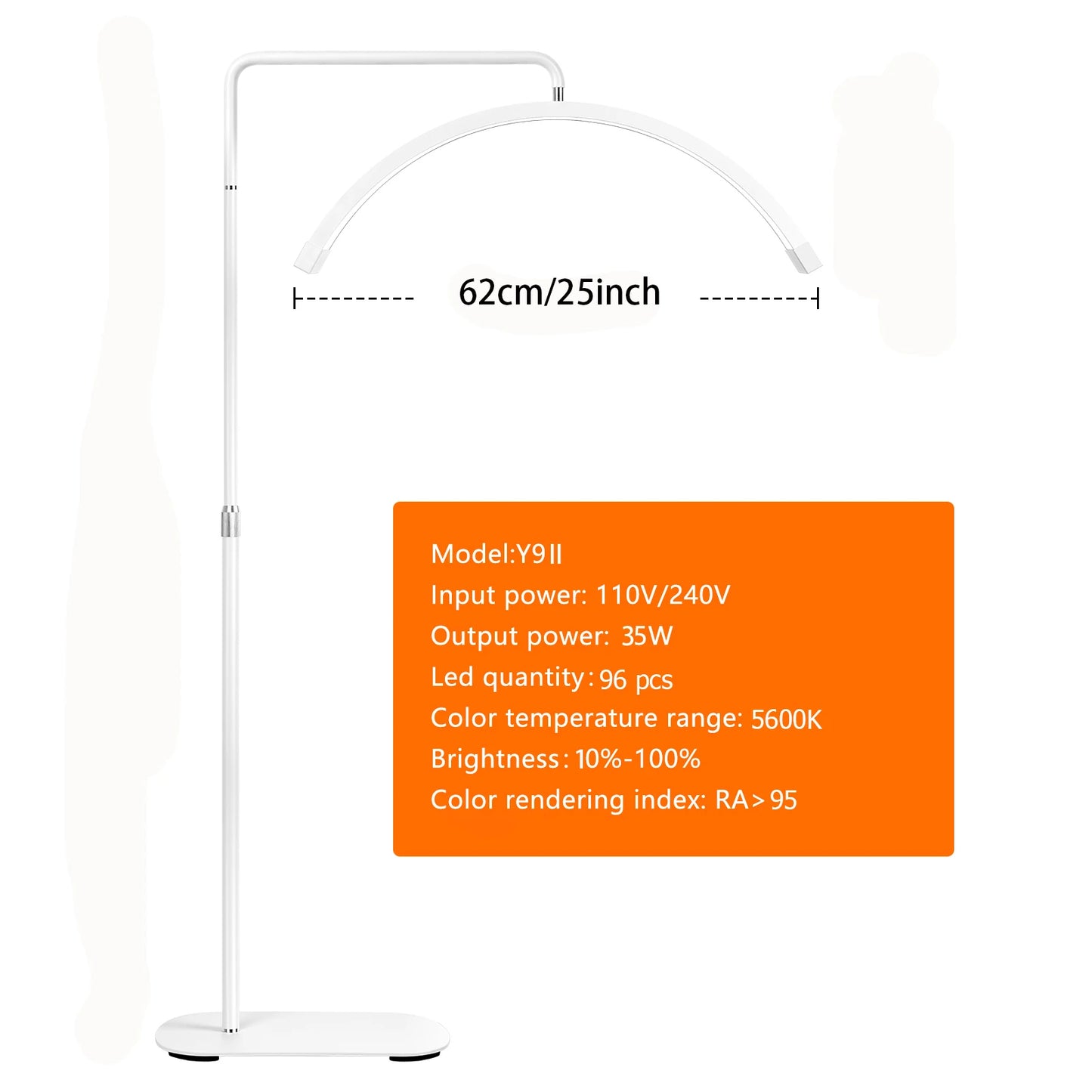 Fosoto Half Moon LED Video Light For Tattoo Eyelash Fill