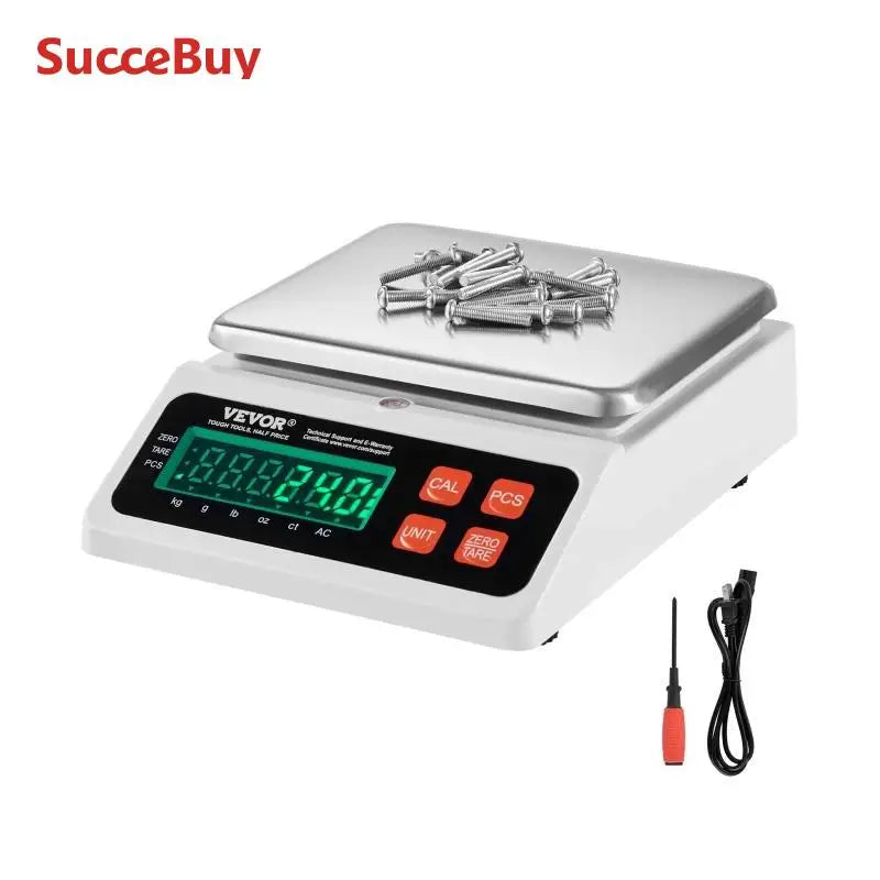 SucceBuy 10kg x0.1g Digital Counting Scale Electronic Laboratory Balance with LED Screen Table Top Scale for Industrial Weighing