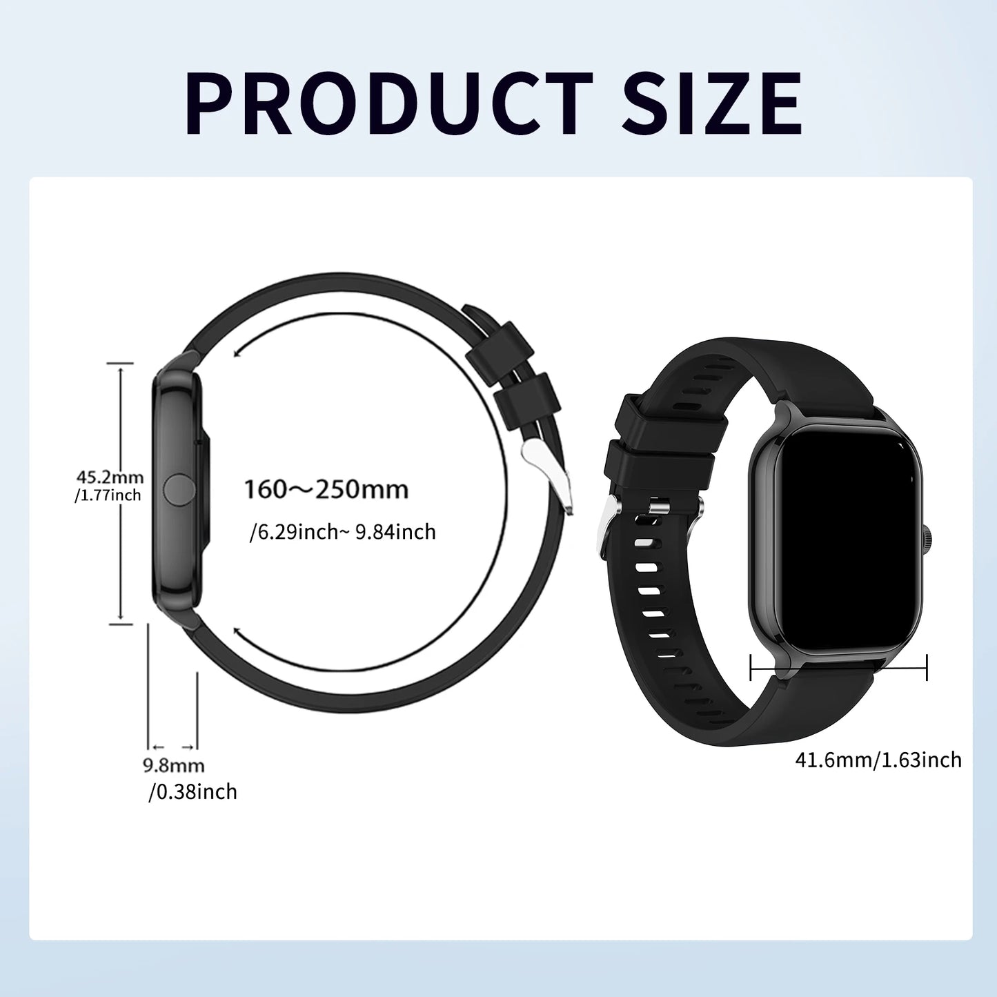 Smart Watch Wireless Calling Dial Sport Mode Reminder Fitness Monitoring for iPhone Android