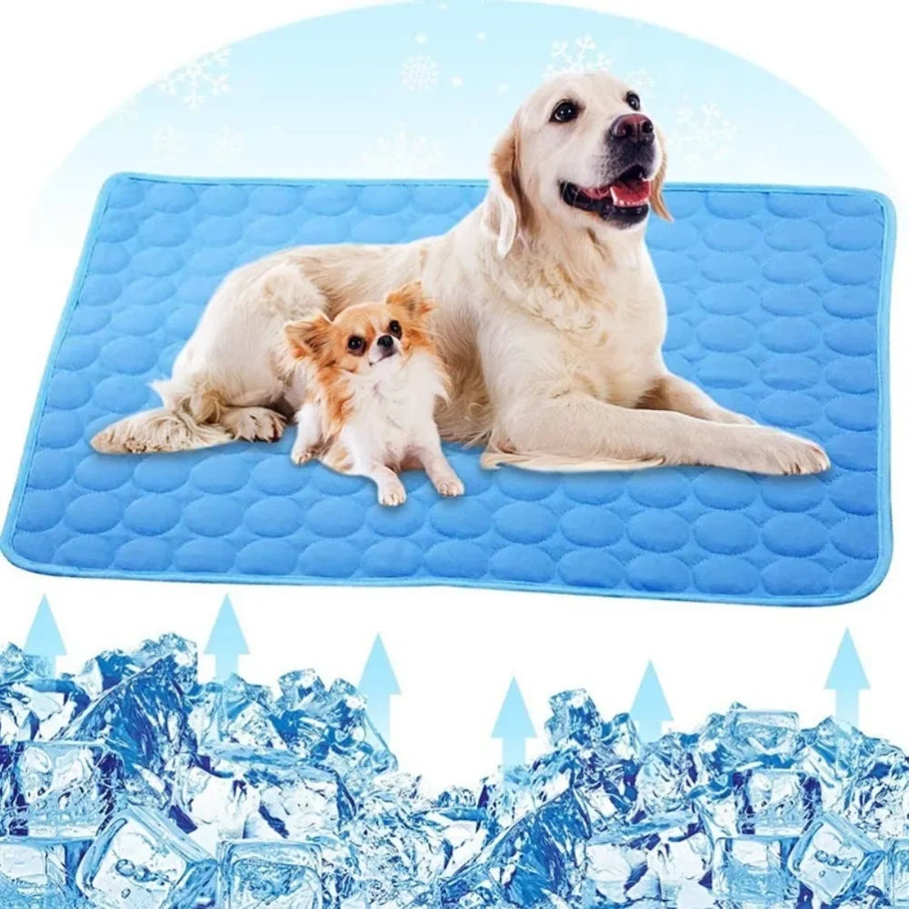 Pet Summer Cooling Pad Self-Cooling Ice Silk Pet Bed Dog Cat Nest Breathable Cooling Cooling Sleeping Pad Cat crates Litter mat