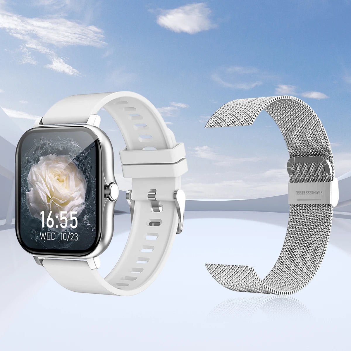Smart Watch Wireless Calling Dial Sport Mode Reminder Fitness Monitoring for iPhone Android