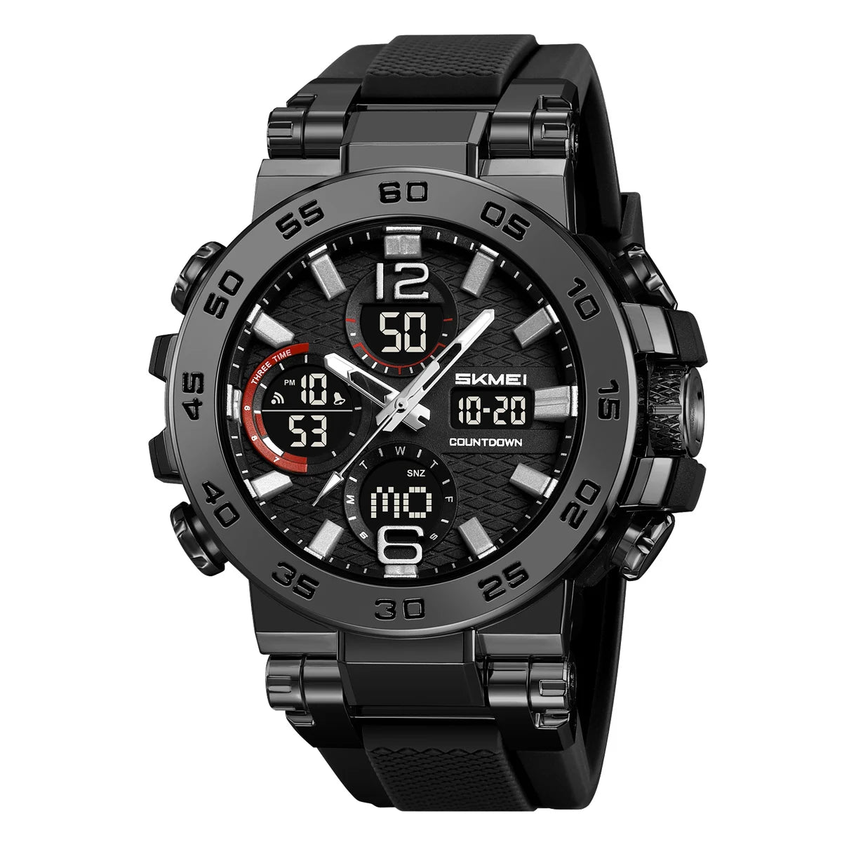 Skmei Waterproof Alarm Clock Wristwatch Dual Display For Men