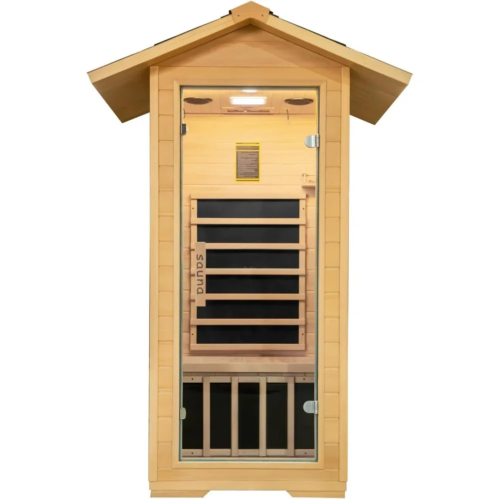 Outdoor Far Infrared Sauna 6 Carbon Panels Bluetooth LED