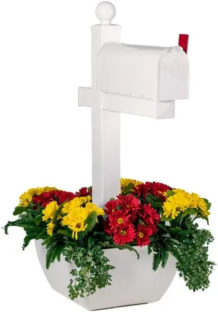 Mailbox Planter Resin Wrap 16 Gal For 4x4 6x6 Posts Drainage