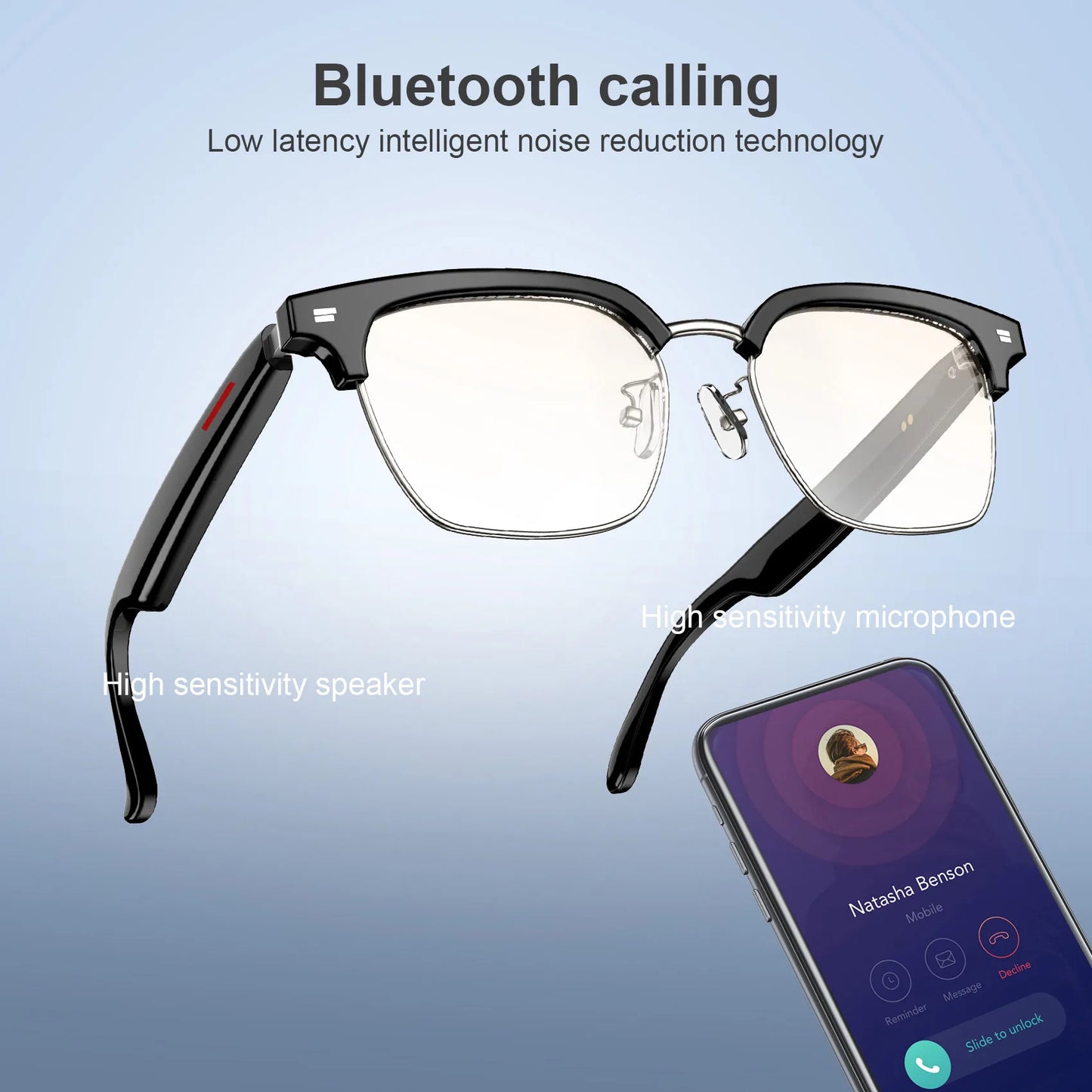 Blackview E1306 Glasses Anti Blue Light Bluetooth Calls AI