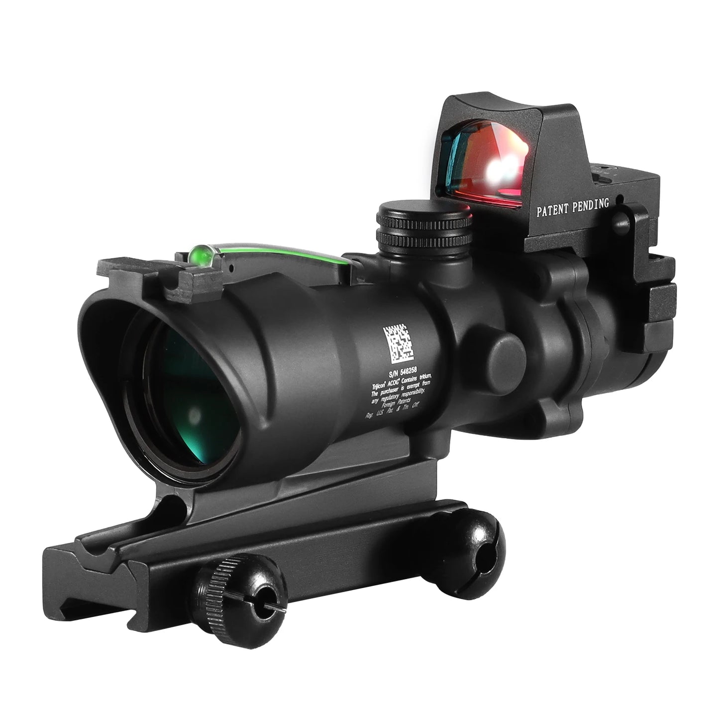 Adjustable 4x32 Red Dot 1x 4x Scope Red Dot Tactical Scope 20mm Rail Scope for Hunting