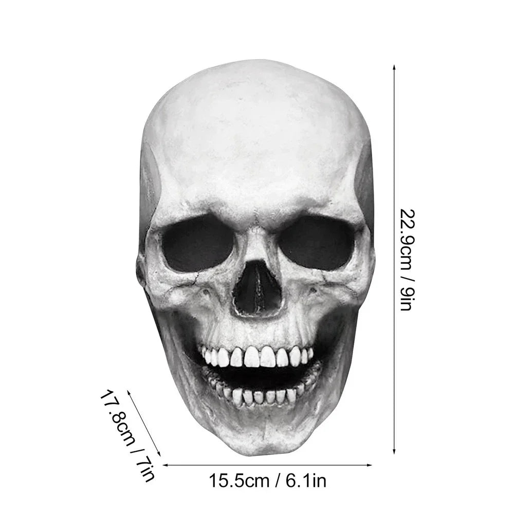 Halloween Full Head Skull Mask Movable Mouth Horror Helmet