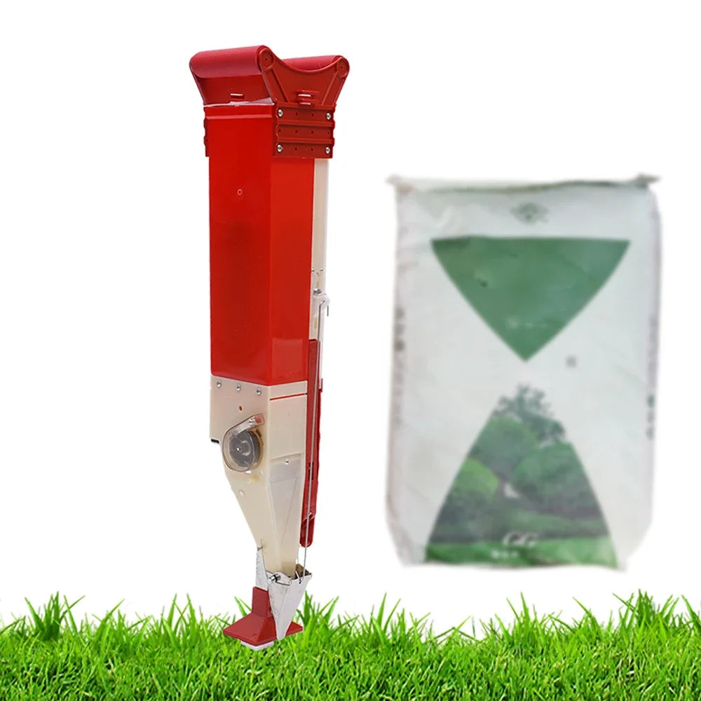 Manual Fertilizer Single Cylinder Spreader Machine Seed Drill Fertilizer Applicator Handheld Seeder 6-8 Mu Garden Planter Tool