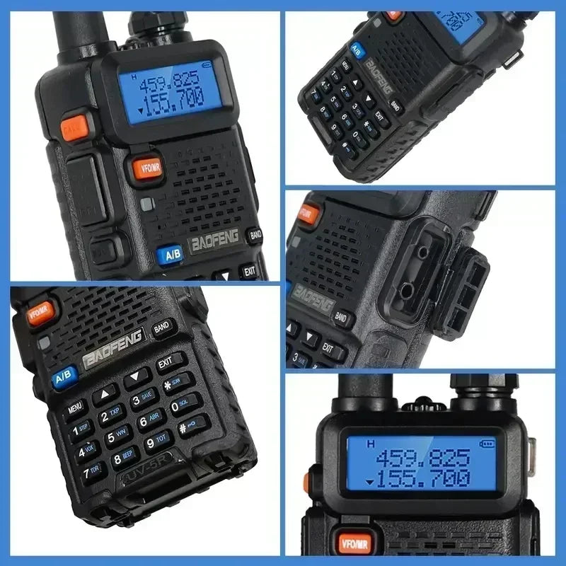 4Pcs Baofeng UV-5R 5W Tri-Power Walkie Talkie High Power Dual Band Long Range Portable Handheld UV 5R Radio