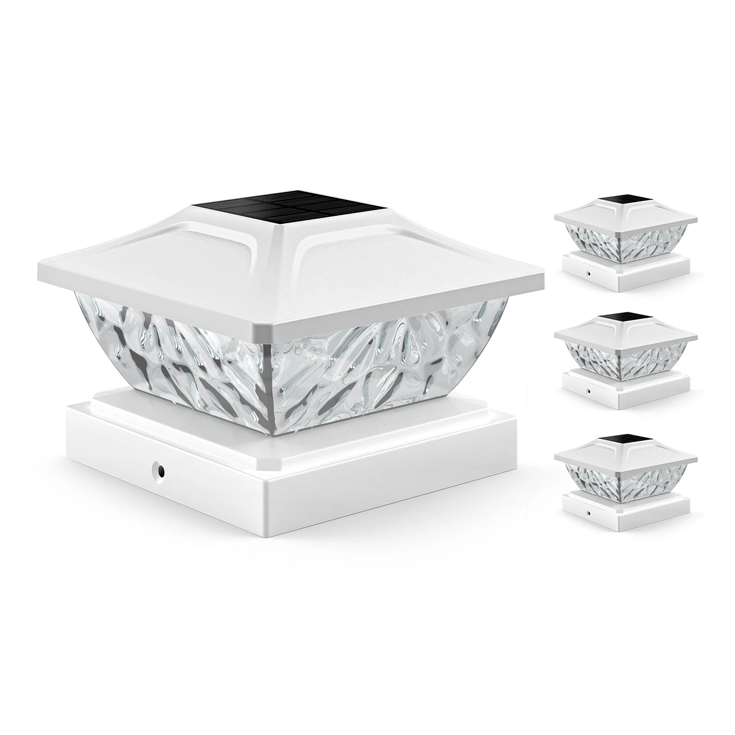 Solar Post Lights 4 6 8 12 Pack Two Mode White Deck